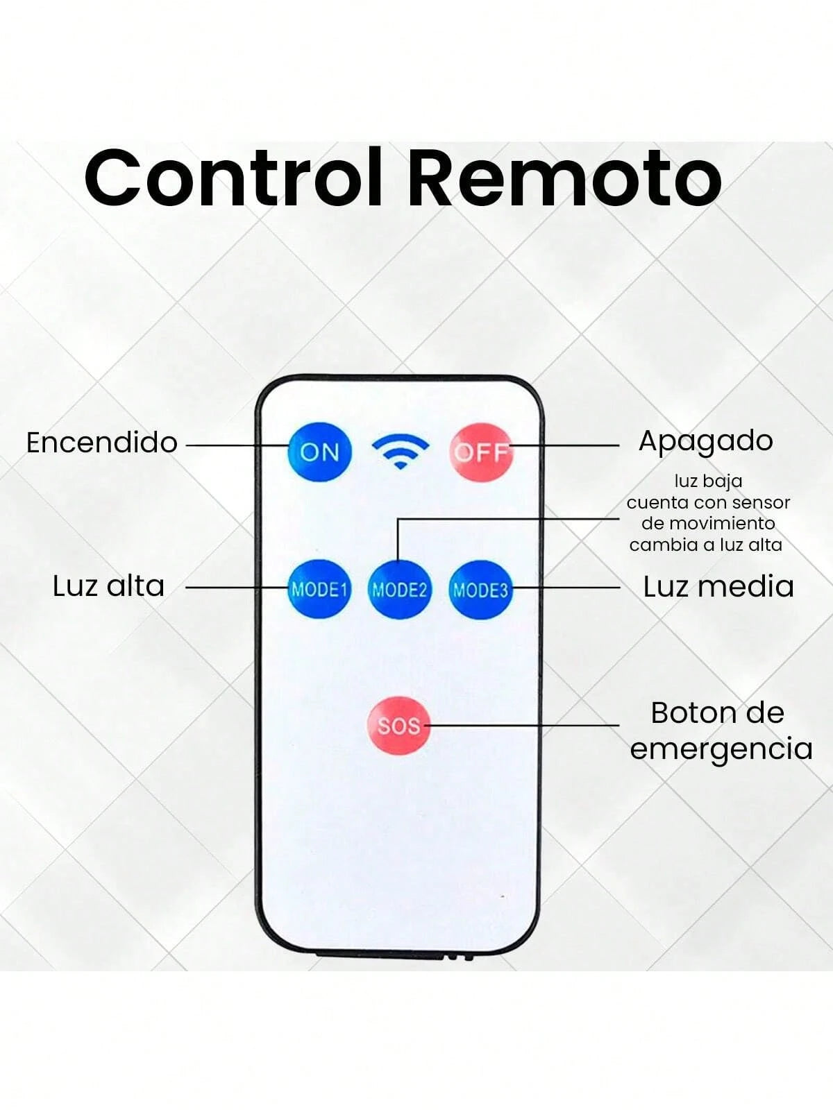 Foco Solar Panel Triple Cabezal con Comando a Distancia